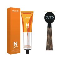 OLLIN "N-JOY"  7/72 – русый коричнево-фиолетовый, перманентная крем-краска для волос 100мл