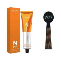 OLLIN "N-JOY"  7/77 – русый интенсивно-коричневый, перманентная крем-краска для волос 100мл