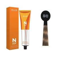 OLLIN "N-JOY"  8/0 – светло-русый, перманентная крем-краска для волос 100мл