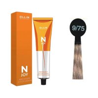 OLLIN "N-JOY"  9/75 – блондин коричнево-махагоновый, перманентная крем-краска для волос 100мл