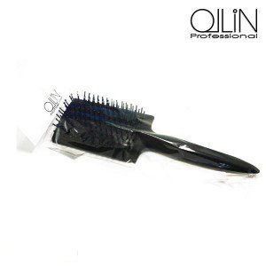 Щетка-лопата массажная велюровая 11 рядов пластиковые зубчики Ollin Professional 