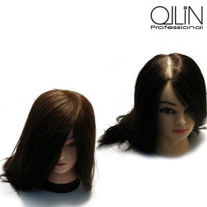 Манекен головы для обучения Ollin Professional, волосы 35-40 см + штатив 