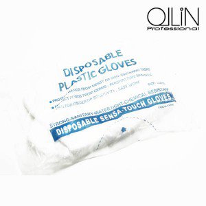 Перчатки одноразовые из полиэтилена OLLIN Professional 