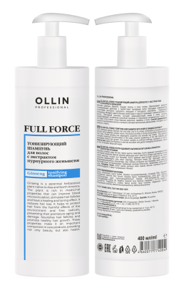 Тонизирующий шампунь с экстрактом пурпурного женьшеня 