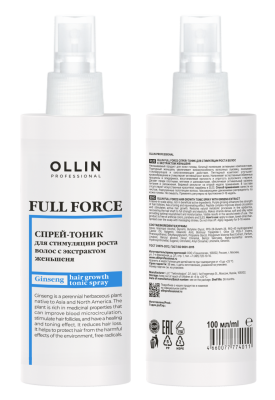 Спрей – тоник для стимуляции роста волос с экстрактом женьшеня 100мл 